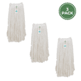 thumbnail image 1 of ABCO Products Green Seal Certified 16 oz Cotton Threaded Cut End Mop, 4 Ply Narrow Band, No Handle - 3 Pack, 1 of 10