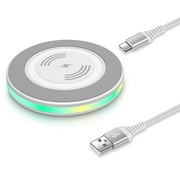 ABCPOW 15W Fast Wireless Charger Samsung Android Fast Charging Pad Qi-Certified Wireless Charger Mat Wireless Charger Station Compatible for iPhone 17 16 15 14 Samsung Galaxy S25 S24 S23 S22,White