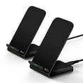 thumbnail image 1 of ABCPOW 2Pack Fast Wireless Charger Stand15W Wireless Charger Pad Cordless Charging Station Android Phone Holder Dock Compatible for iPhone 17 16 15 14 Samsung Galaxy S25 S24 S23 Ultra S22 Plus,Black, 1 of 8