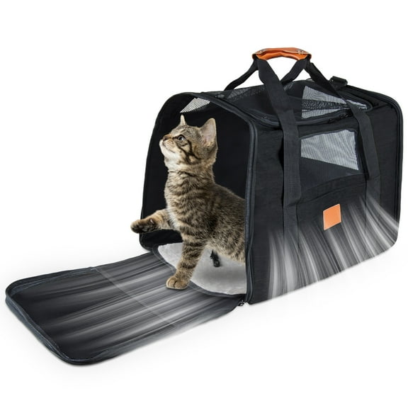 ABCPOW Cat Carriers Dog Puppy Carrier Pet Carrier,TSA Airline Approved Cat Carrying Case Soft Sided Collapsible Waterproof Pet Travel Carrier Bag for Small Medium Pets Cats Dogs Puppies (Up To 15lbs)