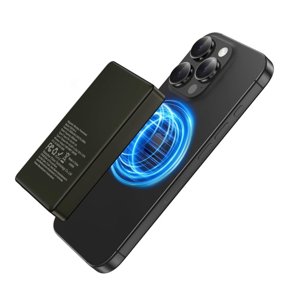 Magnetic Power Bank,10000mAh Wireless Portable Charger 20W PD Magnetic Phone Charger Fast Charging w/ USB C to C Cable,Mini Backup Battery Pack Magsafe Charger Compatible for iPhone Samsung Android