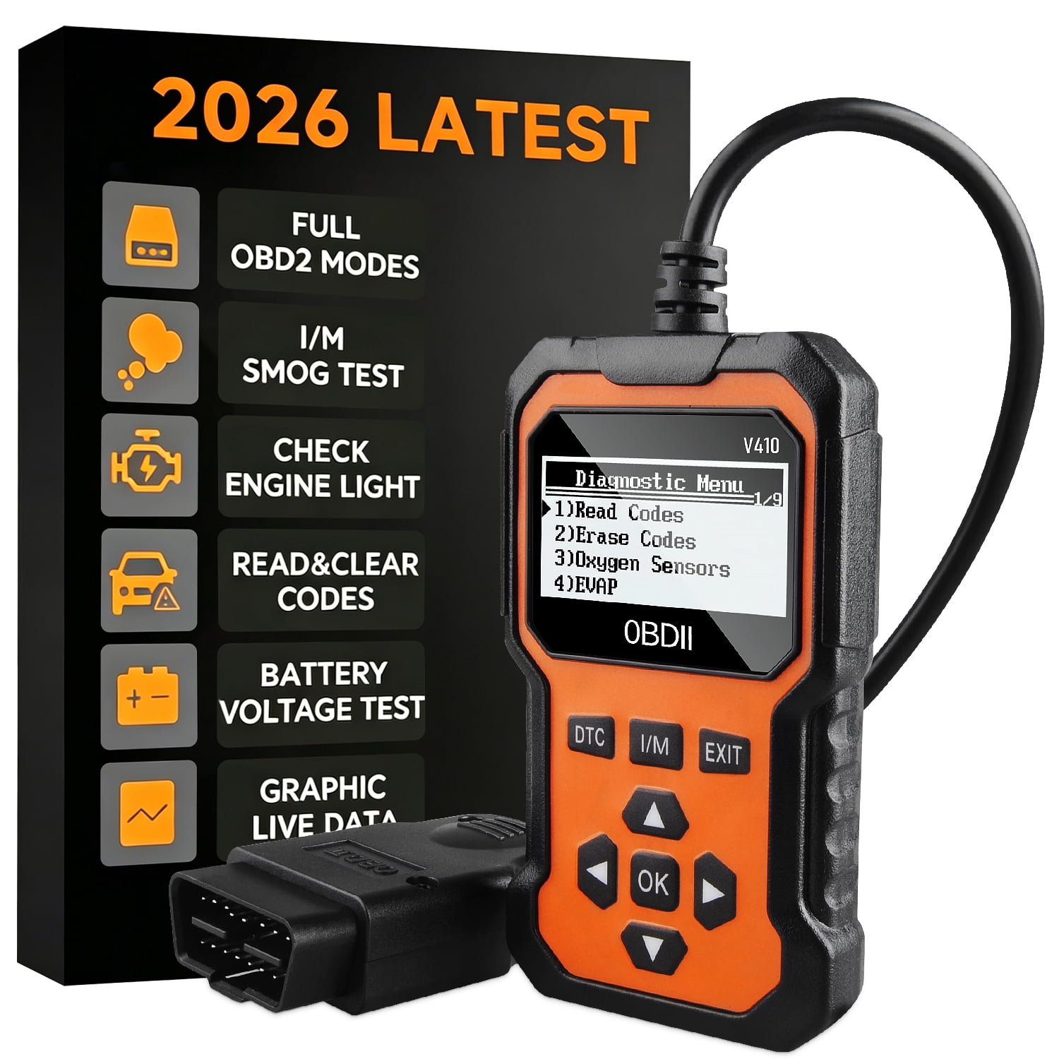 ABCPOW OBD2 Scanner Diagnostic Tool,Vehicle Scanner Code Reader for ...