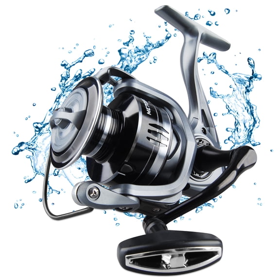 ABCPOW Spinning Reel,Freshwater and Saltwater Spinning Fishing Reels Double-Shielded Stainless-Steel BB,12+1,30LBs Max Drag Power,5.2:1 Gear Ratio,Graphite Frame,CNC Aluminum Spool&Handle,7000 Series