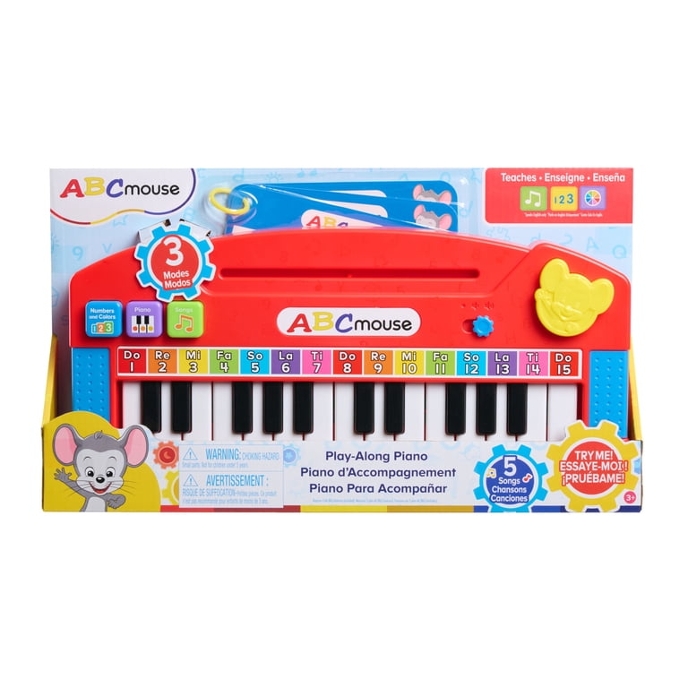 ABCMouse Play-Along Piano Kids Toy with 3 Learning Modes, 6-Key