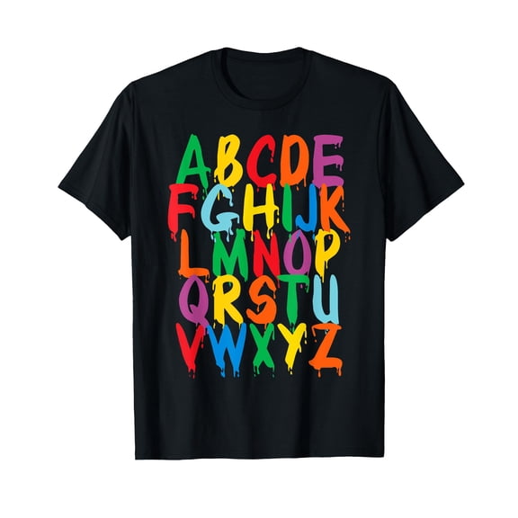 ABCs Shirt Alphabet Colorful Letters Reading Kids T-Shirt