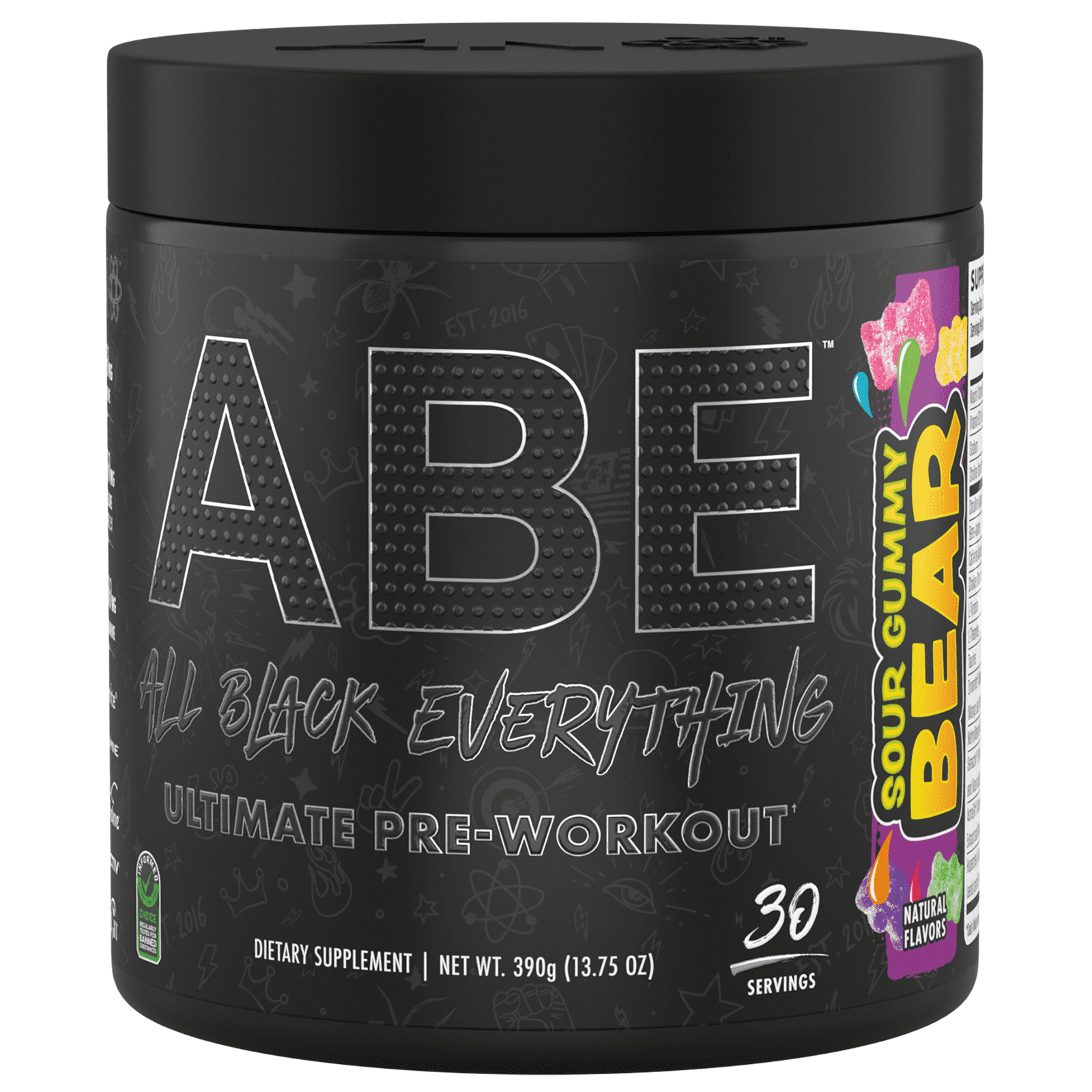ABE Ultimate PreWorkout, 30 Servings, Sour Gummy Bear Flavor