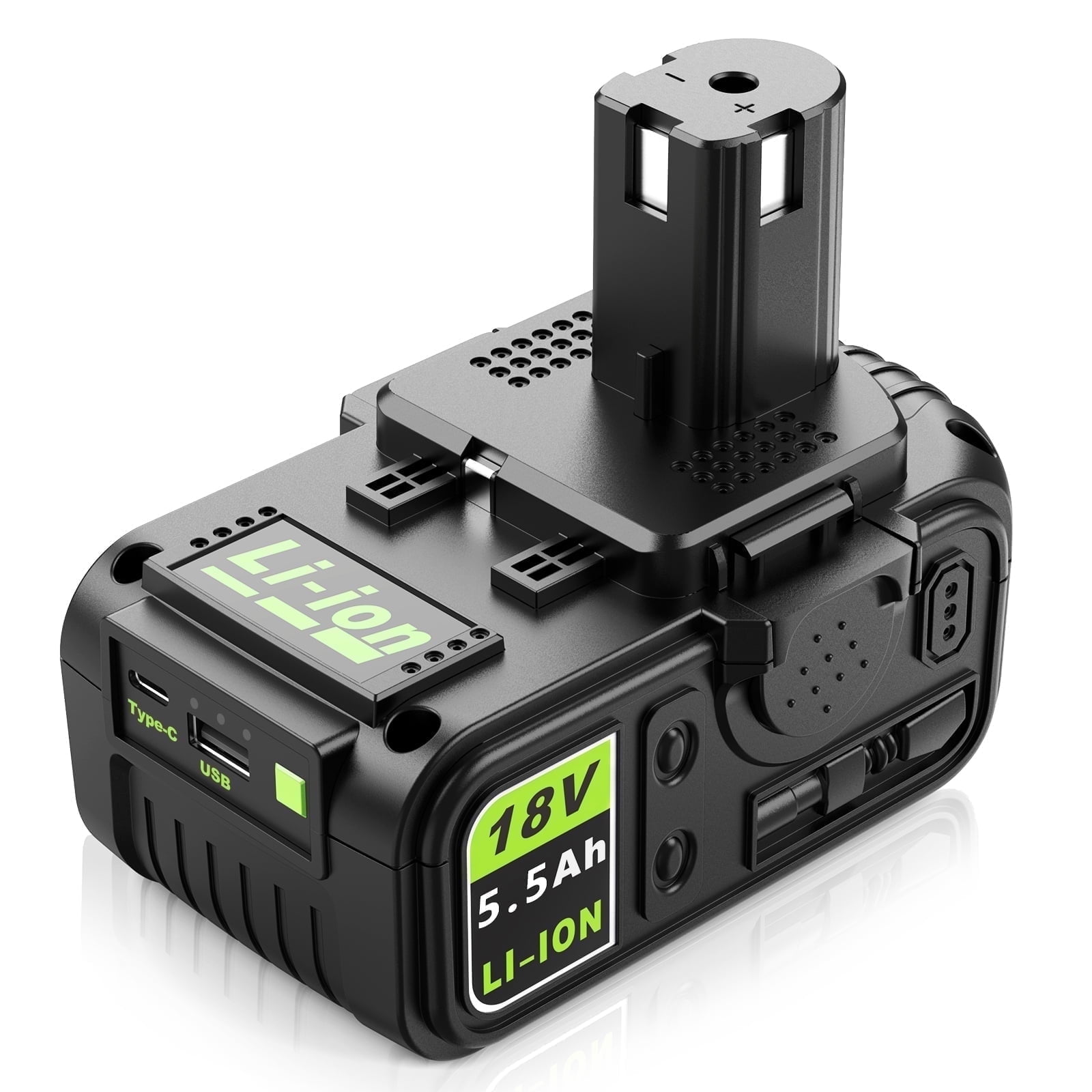 ABEDEN 18v 5.5A Battery Replacement for Ryobi 18v Battery 1 pack compatible with Ryobi 18v charger and tools