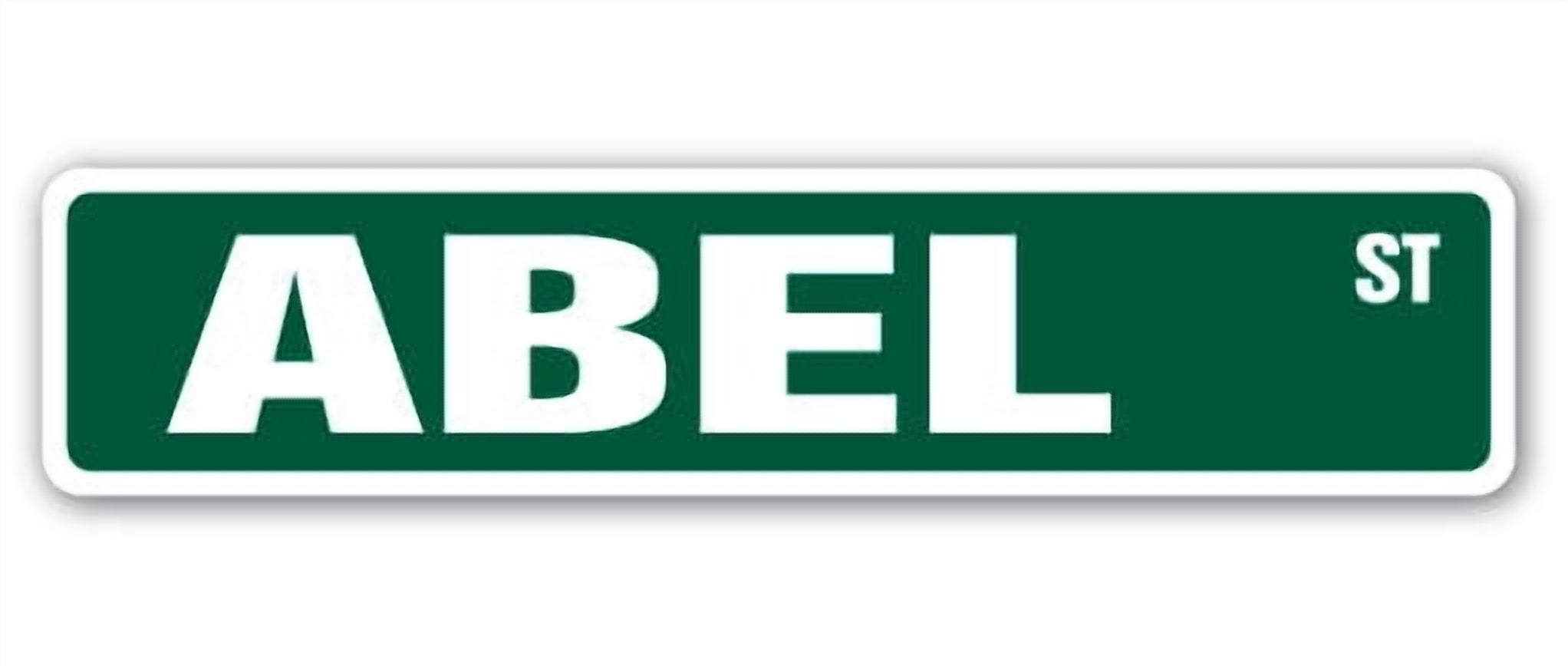 ABEL Street Sign Childrens Name Room Sign | Indoor/Outdoor | 36