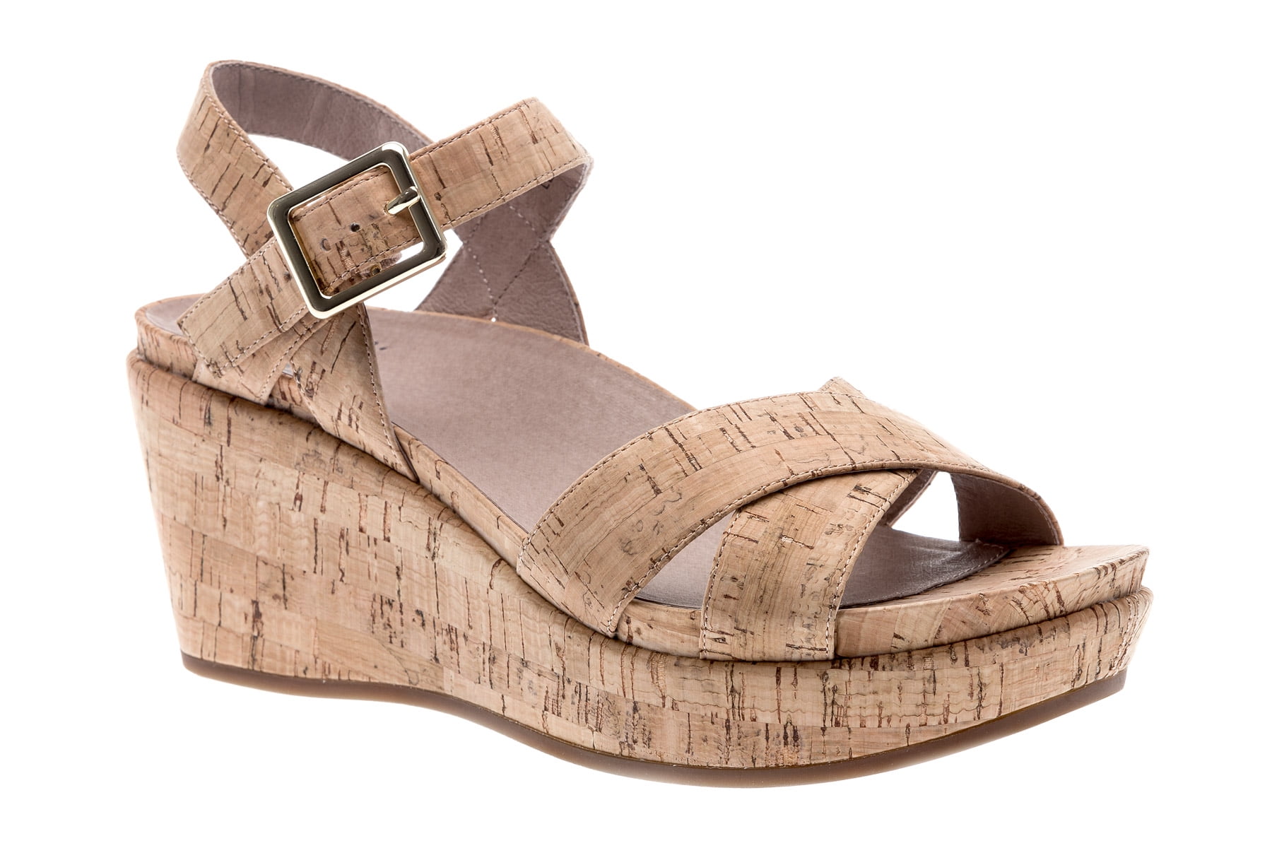 HANA ABEO Women's Hana Neutral - Wedge Sandals in Brown - Walmart.com