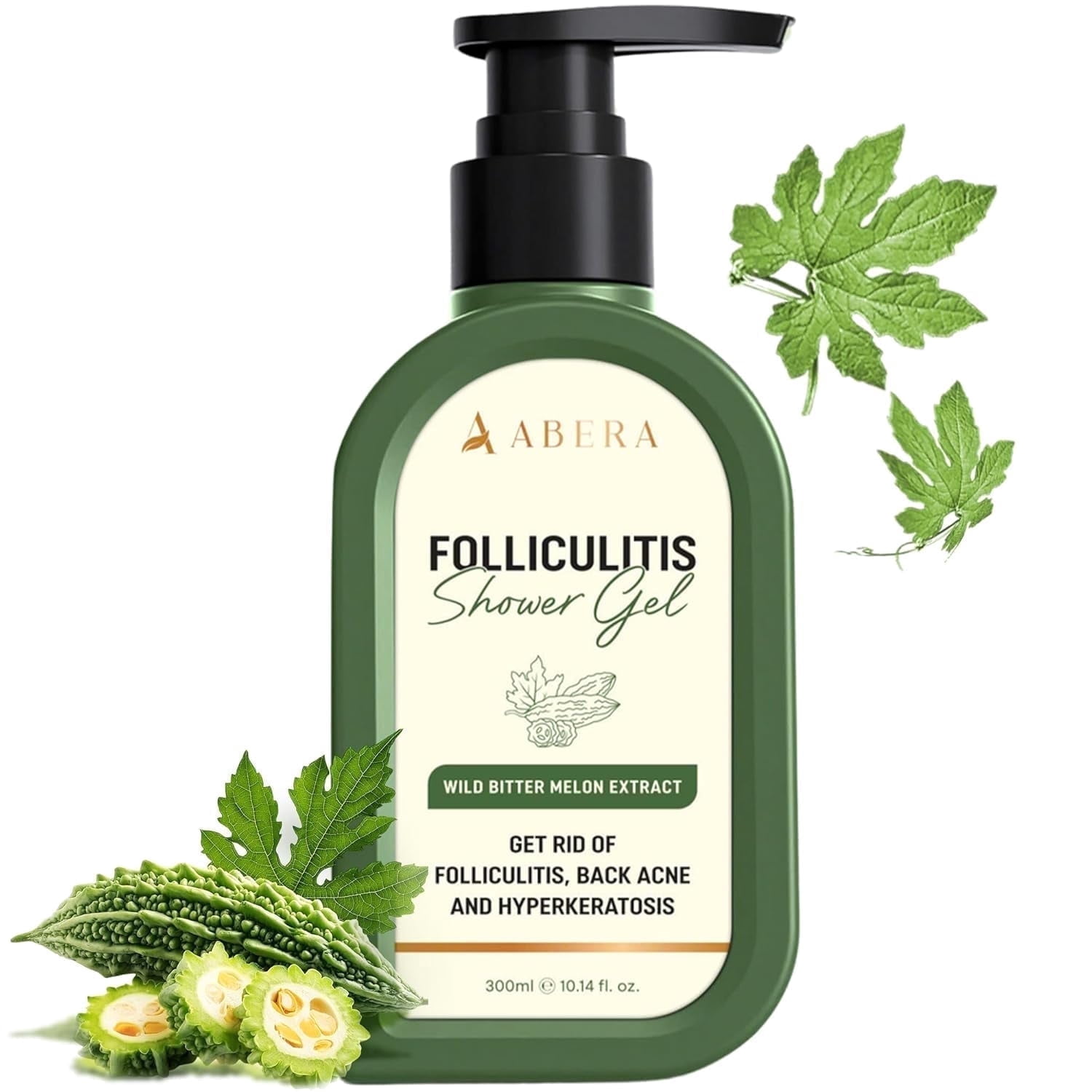 Abera BHA Body Wash – Deep Cleansing Shower Gel for Back Acne, Folliculitis & Oily Skin – Tea Tree & Wild Bitter Melon – 10.14 fl oz