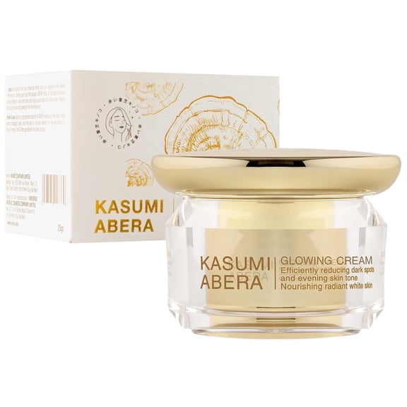ABERA Kasumi Glowing Face Cream, Hydrating Moisturizer with Niacinamide and Hyaluronic Acid, Red Ginseng Extract, 0.7 oz