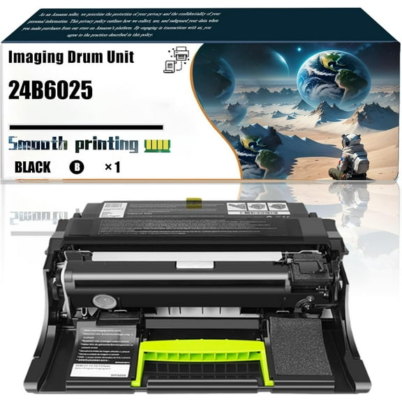 ABFT Replacement Parts Imaging Drum Unit 24B6025 Compatible with Lexmark XM7170 XM7170X XM7263 XM7270 Printers, Contains Chip and Clear Printing (Black)