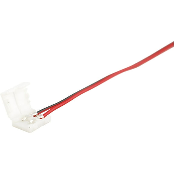 ABI 10mm Solderless 2-Wire Connector Clip for 5050 LED Strip Light Power (10-Pack)