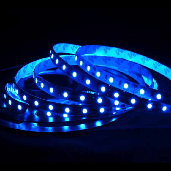 ABI High Brightness Blue Flexible LED Light Strip, SMD 5050 LED Chips, 5 Meters / 16.4 FT Spool, 12VDC (Adapter Not Included)