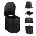 ABIDE Camping Portable Toilet Folding Outdoor Toilet with Lid