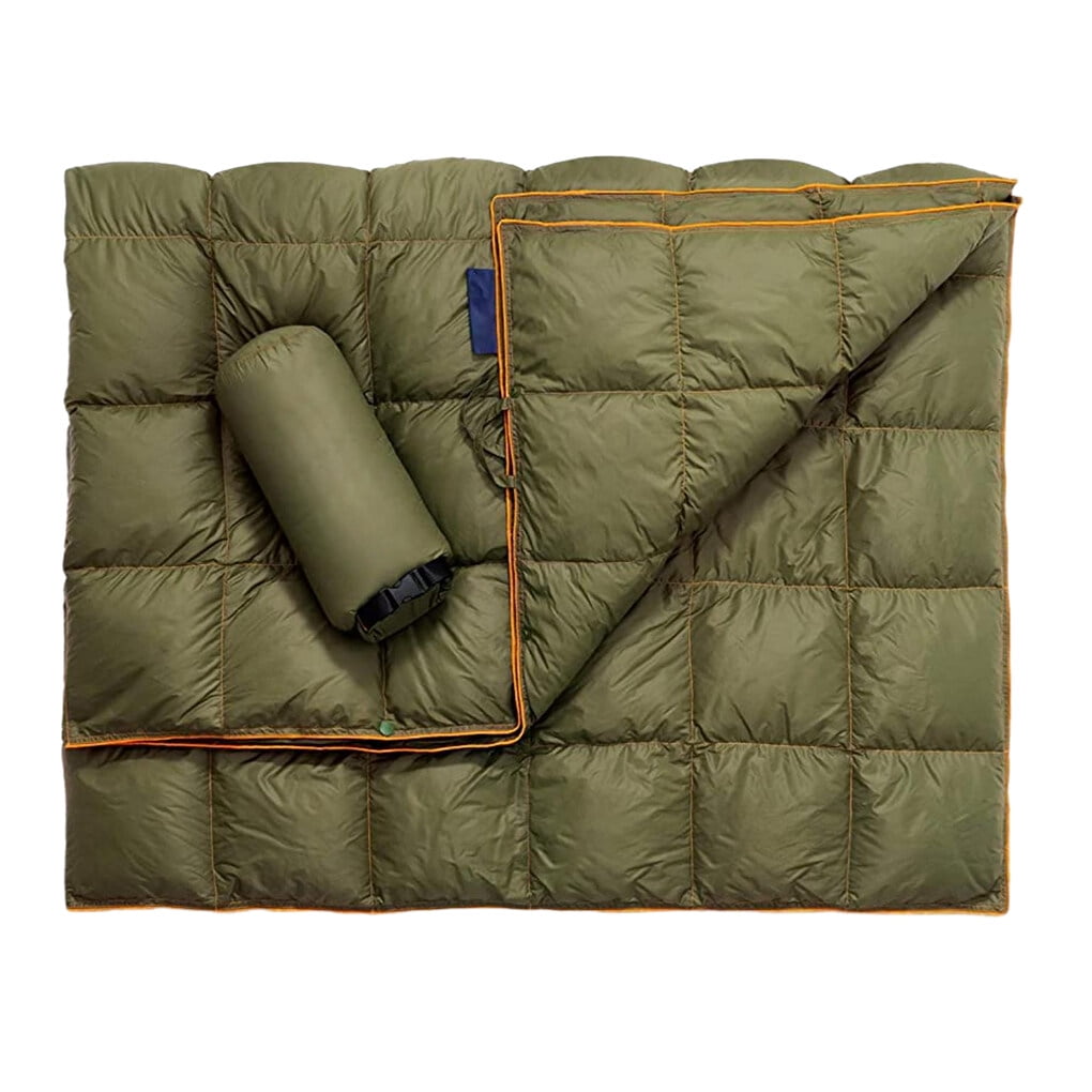 ABIDE Down Camping Blanket Puffy, Packable, Lightweight and Warm Blanket for Outdoors, Travel