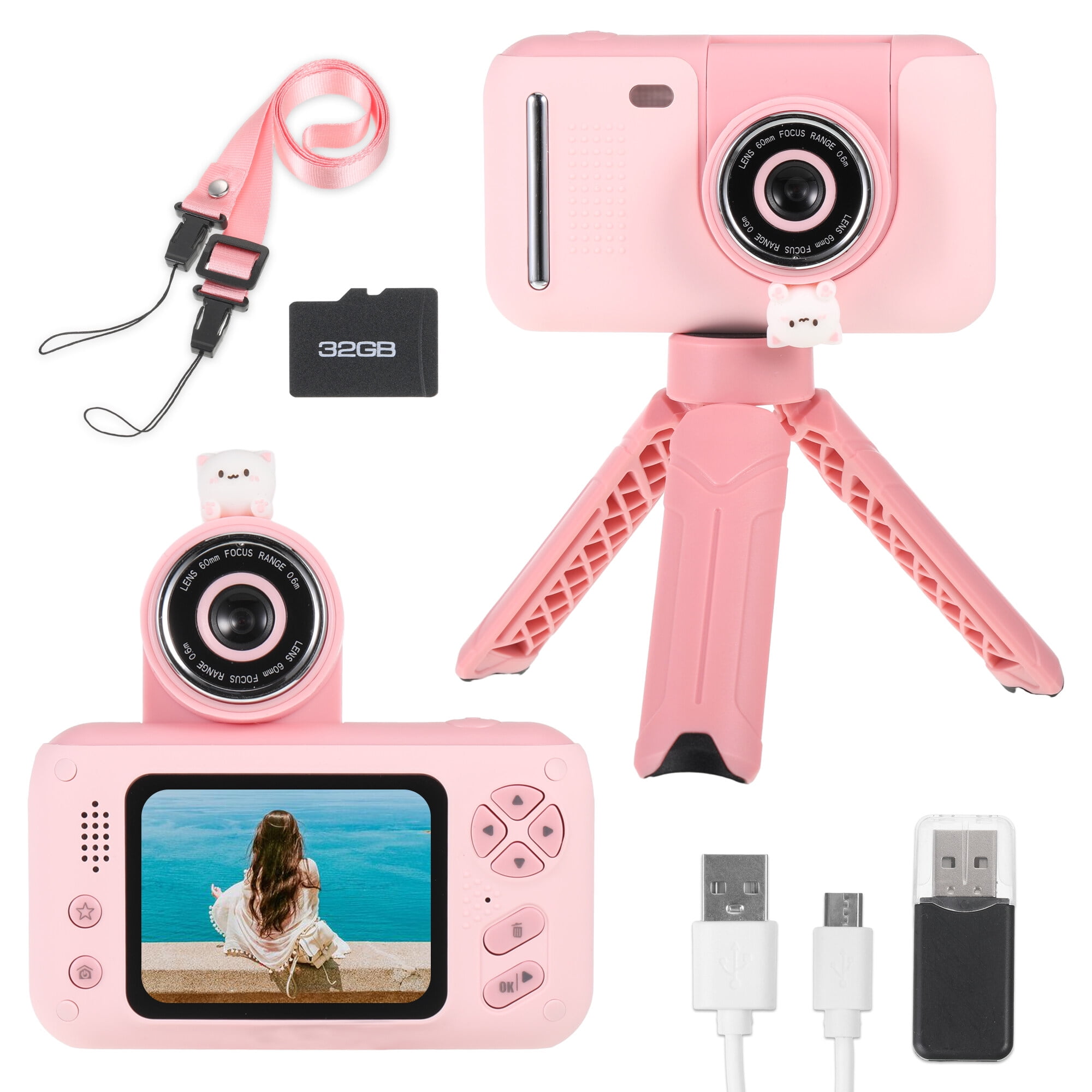 ABIDE Kids Camera with Flip-up Lens for Selfie, HD Digital Camera for