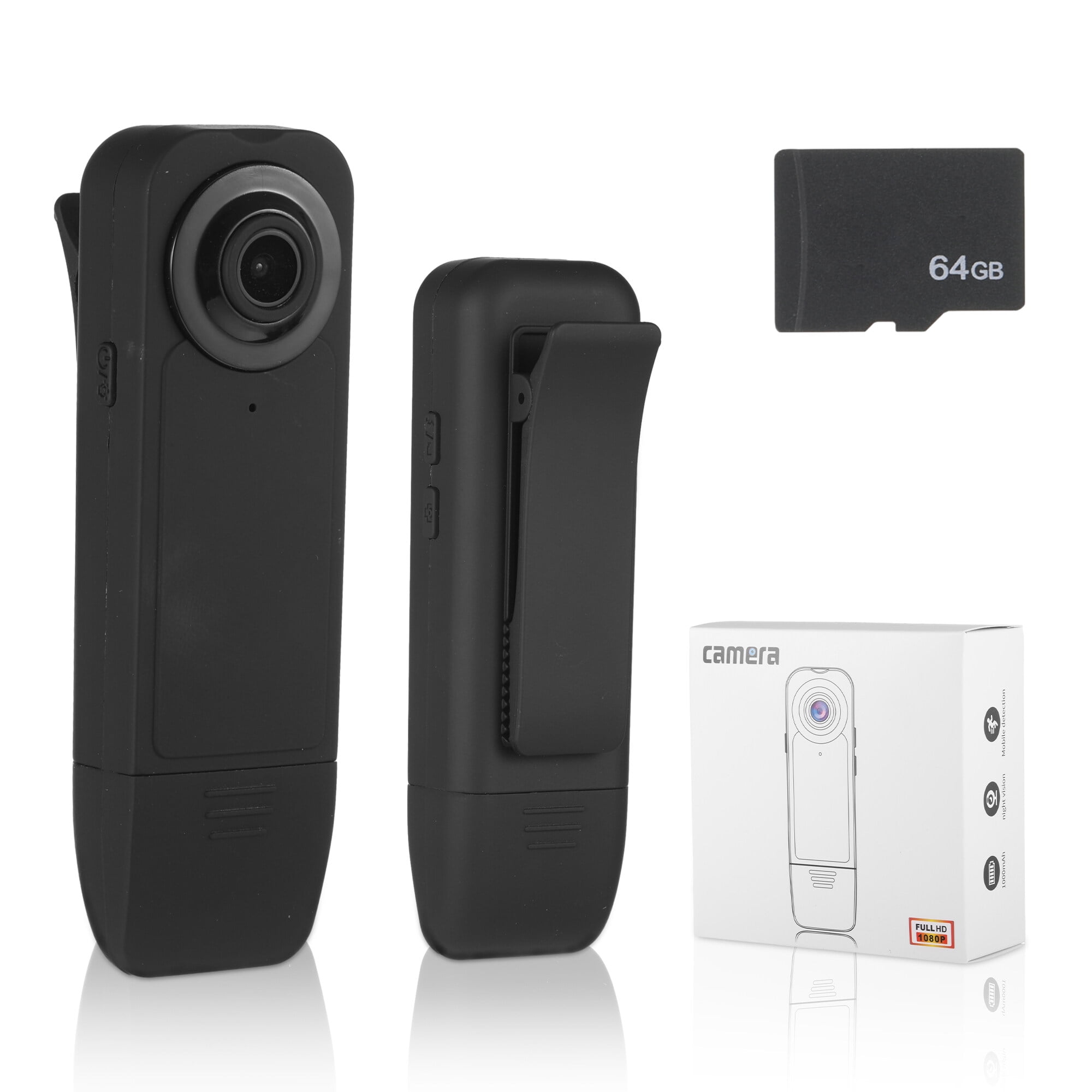 ABIDE Mini Body Camera 64G 1080P Police Body Camera with Clip, Small Personal Wearable Pocket