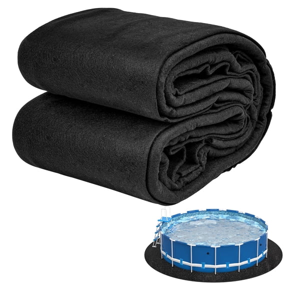ABIMARS THICKER POOL LINER PAD ABOVE GROUND SWIMMING POOLS 27 FOOT MATS BLACK