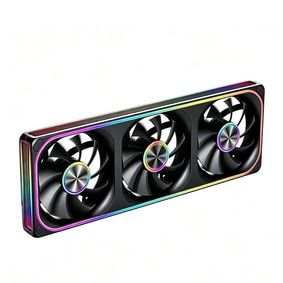 ABITSY 360mm PC Case Fan, Infinity Mirror ARGB All-in-One Cooling Fan, PWM 4PIN Hydraulic Bearing Computer Fan for ATX Case