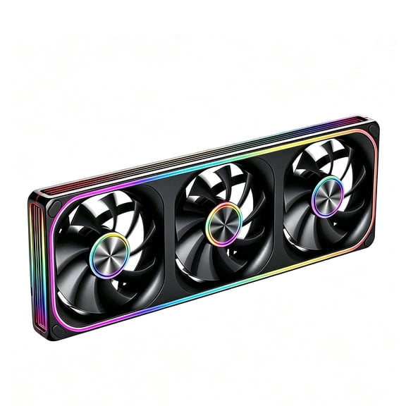 ABITSY 360mm PC Case Fan, Infinity Mirror Argb All-in-One Cooling System, Pwm 4-Pin Hydraulic Bearing for Atx Case