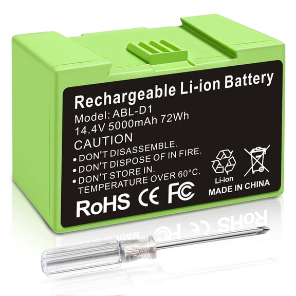 ABL-D1 Battery Replacement for iRobot Roomba e & i Series i8 i8+ i7 i7+ i4 i4+ i3 i3+ e5 e6 J7 J7+ J6+ J6 Plus J5 J5+ Series Li-ion Batteria Capacity 14.4V 72Wh