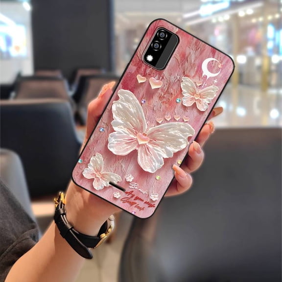 ABL-Phone Case For BLU C5 Max 2022, TPU Fashion Design Silicone Durable flower Shockproof Anti-dust Phone Pouch Waterproof Cartoon Cute Soft case Back Cover Anti-knock Oil Painting