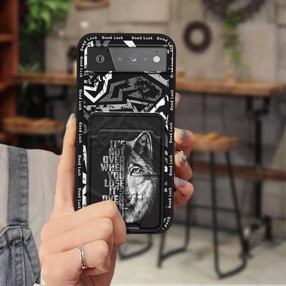 ABL-Phone Case For Google Pixel 6, Soft case Card slot Anti-knock Waterproof protective Card sleeve Dirt-resistant Full wrap Graffiti Shockproof Back Cover Silicone Cute Fashion Design