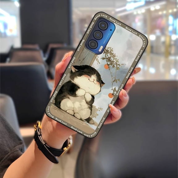 ABL-Phone Case For MOTO Edge 2021, Animals Fashion Design Silicone Graffiti Protective Dirt-resistant Soft case Waterproof Durable Back Cover TPU Anti-dust Cute Shockproof Phone Pouch