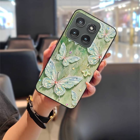 ABL-Phone Case For MOTO Edge 5G 2025, Cartoon Phone Pouch Anti-knock Fashion Design TPU Protective Shockproof Soft case flower Dirt-resistant Anti-dust Cute Durable Full wrap Silicone
