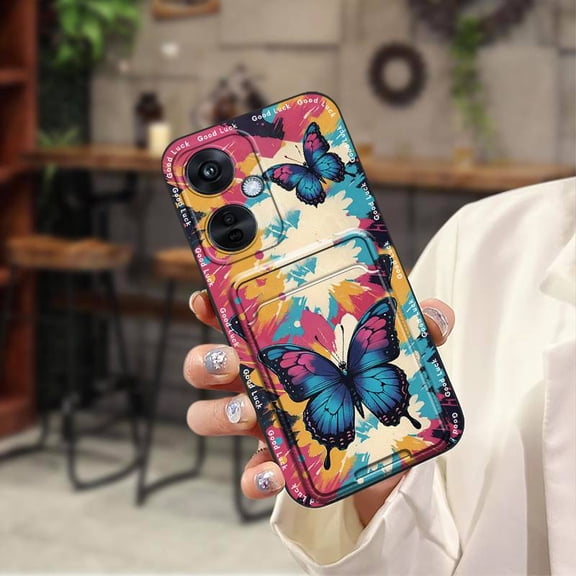ABL-Phone Case For OPPO K11X/1+Nord CE3 Lite 5G/Nord N30, Cover Back Cover Fashion Design Waterproof Silicone Durable TPU protective Shockproof Cartoon Card bag Card slot Soft case Cute