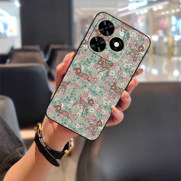 ABL-Phone Case For Tecno Spark Go 2024/Spark20C/BG6/POP8, Fashion Design Protective Phone Pouch Graffiti Anti-knock Durable Silicone Waterproof TPU Shockproof Back Cover Full wrap Cute