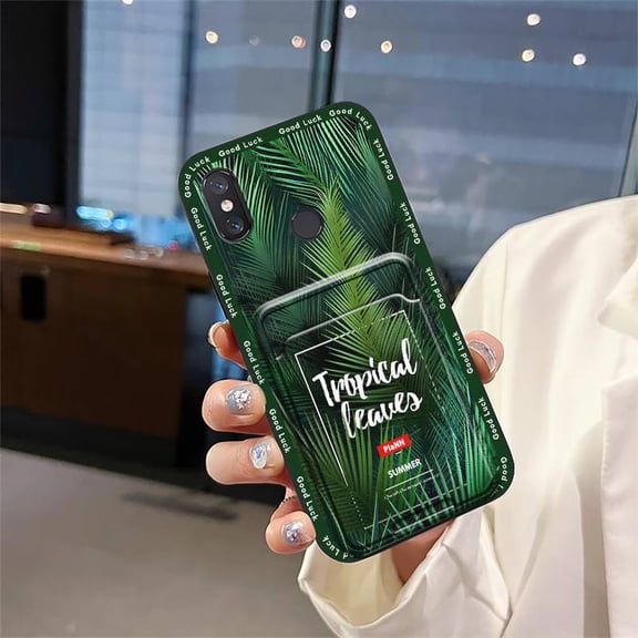 ABL-Phone Case For Xiaomi Mi 8, Anti-dust Full wrap Card slot Back Cover Card bag Dirt-resistant Cover Cartoon Cute Shockproof Fashion Design protective Durable Silicone Soft case TPU