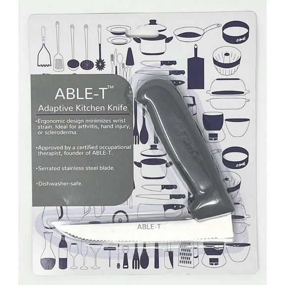 ABLE-T Serrated Right Angle Knife, Approved by a Certified Occupational Therapist - 1 Count