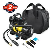 ABLEGRID 12V DC Portable 150PSI Air Compressor Car Tyre Tire Inflator Pump Auto Shut Off LED Digital Display with Carrying Bag for Car Ties, Ball, Air Bed, Balloon and More