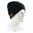 thumbnail image 1 of ABLEGRID Bluetooth Beanie Hat Cap Wireless Bluetooth Hat with Headphone Headset Earphone Beanie Knit with Stereo Speakers and Microphone Hands Free Talking for Women Men [SK-H001B Black], 1 of 5