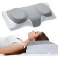 thumbnail image 1 of ABLEGRID Cervical Neck Pillow for Shoulder Pain Relief, Neck Support Pillow for Sleeping, Contour Memory Foam Pillow, Ergonomic Bed Pillows, Orthopedic Neck Back Pillow for Side Stomach Sleeper, Gray, 1 of 8