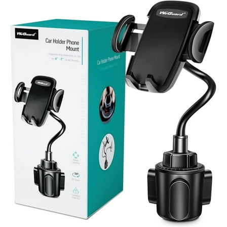 ABLEGRID Cup Holder Phone Mount, No Shaking Cup Phone Holder for Car Rock Solid Car Phone Holder Mount for Cars, Trucks, SUVs etc, Compatible with iPhone 14 13 Plus Pro Max Samsung All 4-7'' Phones