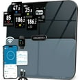 thumbnail image 1 of ABLEGRID WiFi Scale for Body Weight Fat, Smart Digital Bathroom Scale with Large Rotate TFT Display, 16 Body Composition Metrics BMI, Heart Rate, 400lb, Rechargeable, Black, 1 of 10