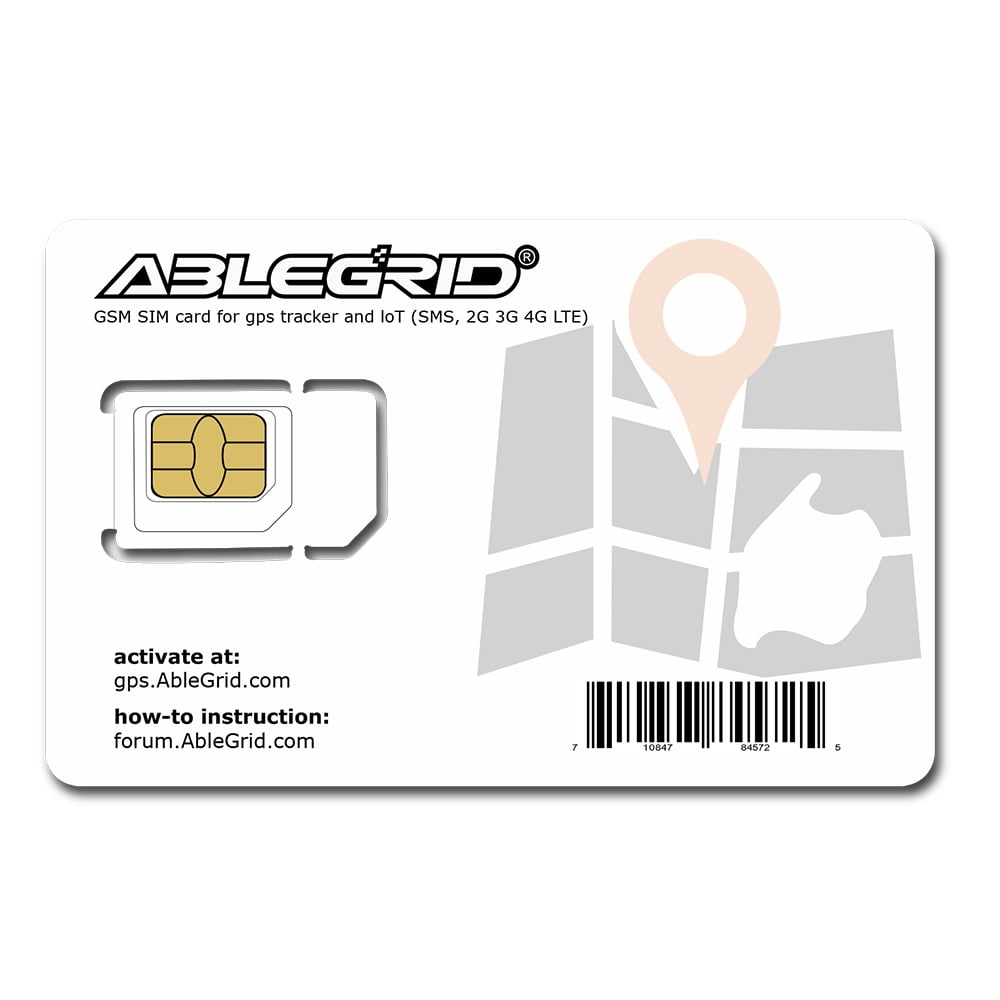 ABLEGRID GSM SIM card for Gps tracker IoT USA only ( use TMobile