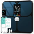 thumbnail image 1 of ABLEGRID Smart Digital Scale for Body Weight Rechargeable, LED Display, 16 Body Composition Metrics BMI, Heart Rate, Baby Mode, 400lb, Black, 1 of 8