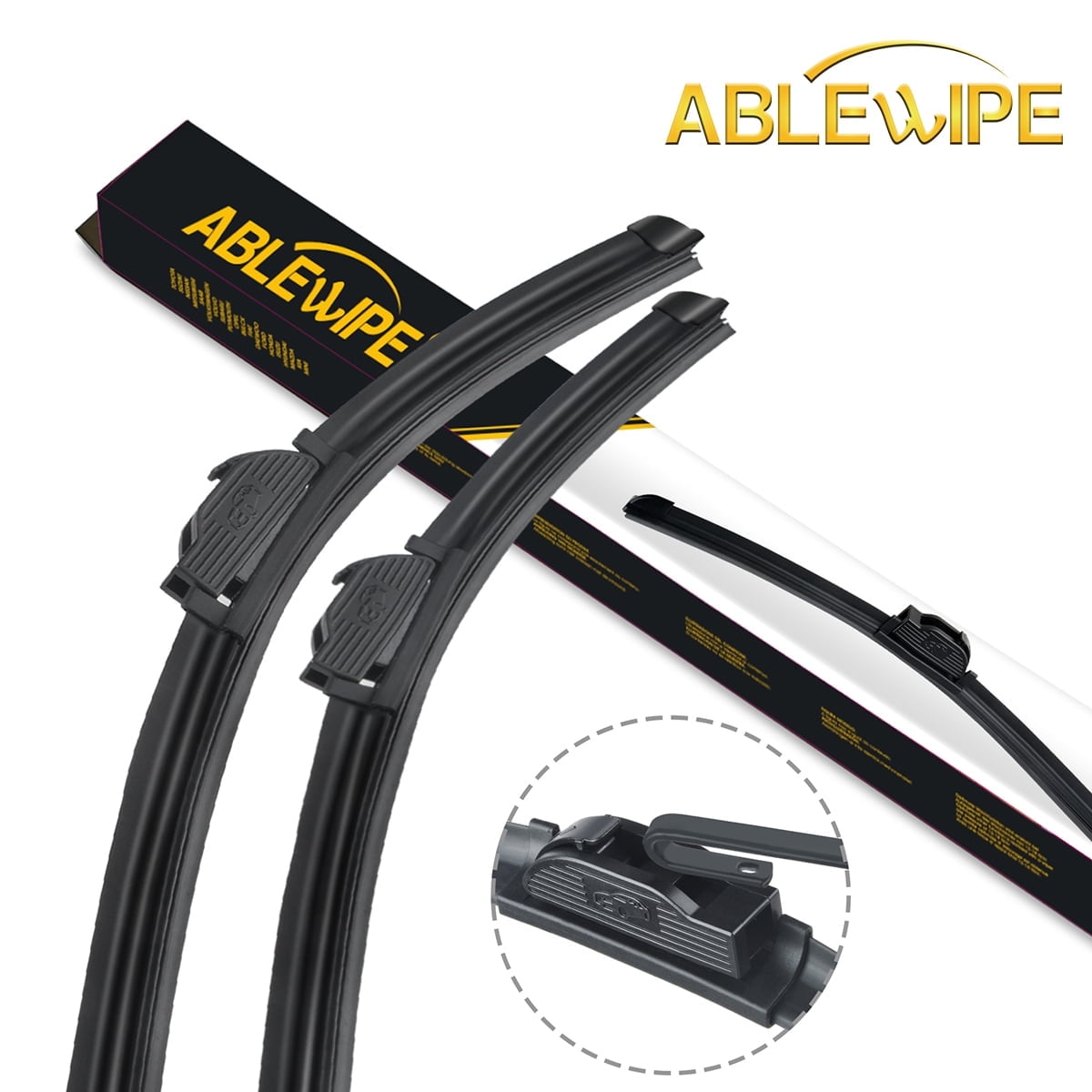 ABLEWIPE 18"&18" Hybrid Fit For Chevrolet Chevy HHR 2006-2011 Windshield Wiper Blades J/U, ModelLW0919