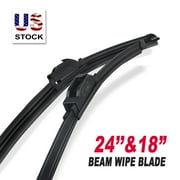ABLEWIPE 24"+18" Fit For Jeep Compass 2019 Front Windshield Wiper Blades, Set of 2, Left & Right, Driver & Passenger, AW11756I5