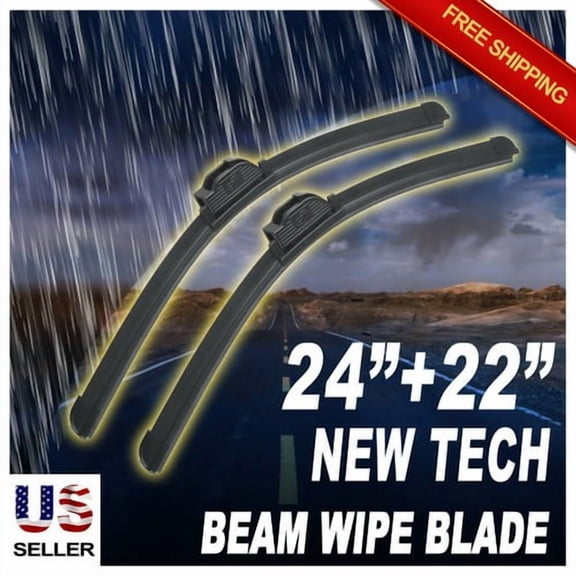 ABLEWIPE 24"+22" Quality All Season Beam Windshield Wiper Blades (Set of 2)