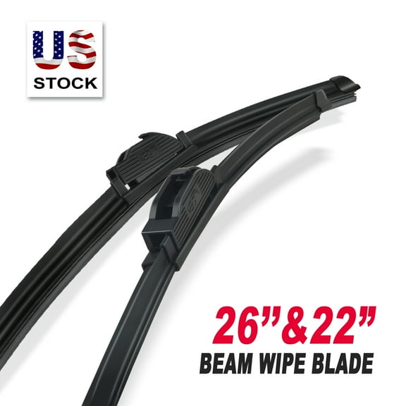 ABLEWIPE 26"+22" Quality All Season Beam Windshield Wiper Blades (Set of 2), ModelLW0247