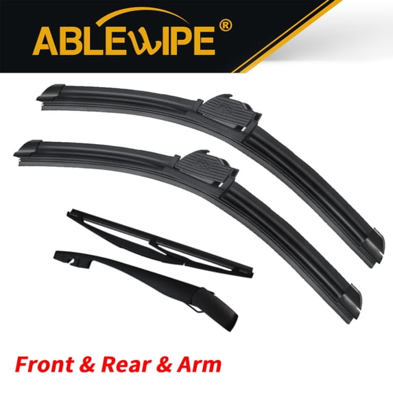 ABLEWIPE 4PCS Front and Rear Wiper Blades and Rear Wiper Arm Fit For Honda HR-V 2016-2022, Set of 4, Y24J231G