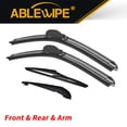 thumbnail image 1 of ABLEWIPE 4PCS Front and Rear Wiper Blades and Rear Wiper Arm Fit For Toyota C-HR 2018, Set of 4, Y27J4T2G, 1 of 6