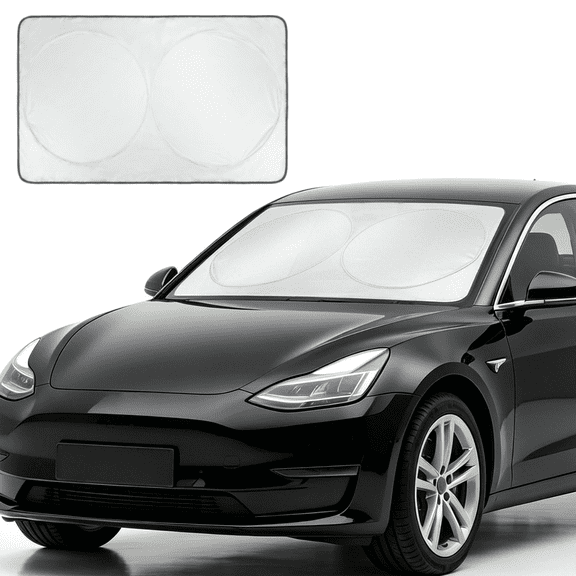 ABLEWIPE Car Widshield Sun Shade Fit for Ford Transit/E-Transit 2012-2027 - 75 x 37 inches UV Protection, Foldable