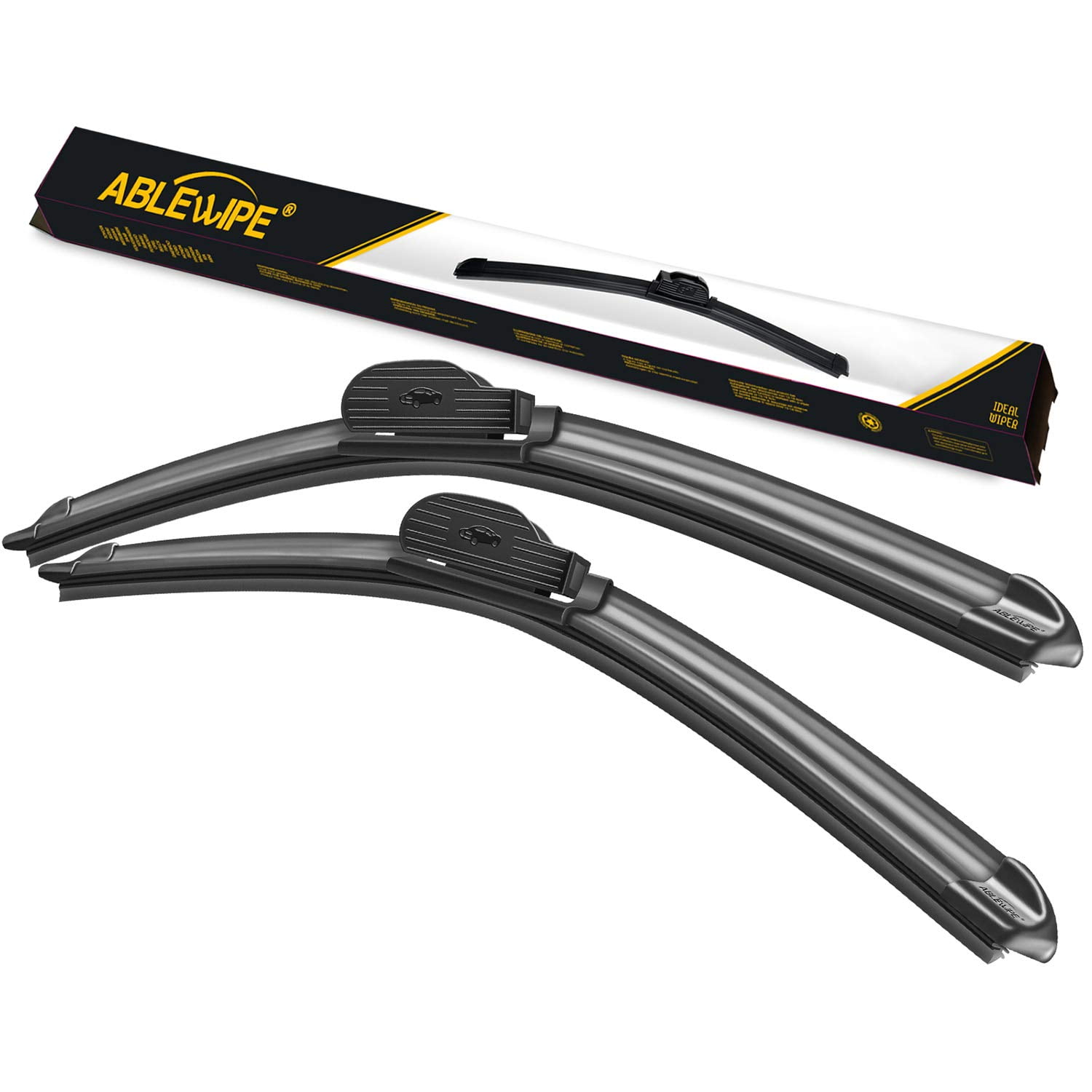 ABLEWIPE 18&19 Windshield Wiper Blades Fit For MINI Cooper 2009 18 Inch &  19 Inch Premium Hybrid replacement for car front window wiper (Pack of 2),  NO3331A 