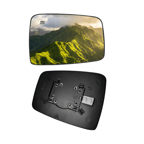 ABLEWIPE Left Rearview Mirror Glass Fit for Ram 2500 2011-2018 Power Wagon, Exterior Mirror Glass Heated Power Driver, Set of 1